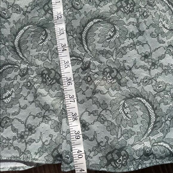 Vintage dress green paisley print - Picture 8 of 8